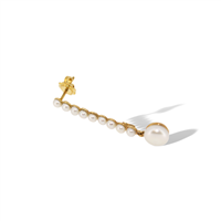 Orecchini da donna pendenti in oro giallo 18 kt con perla dolce da 8 mm – Idee Preziose dal 1987 - IP.OK18G/2